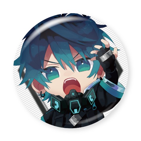 【モリス レイ】缶バッジ でかい声