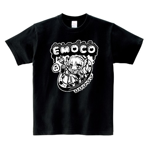 【えもこちゃんねる】Tシャツ BK（XLサイズ）