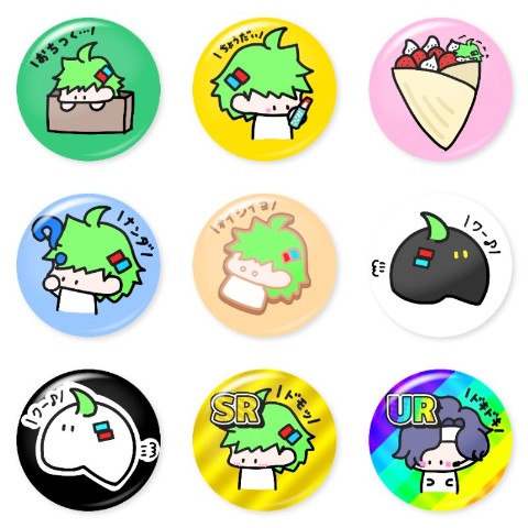 【わくだんぼーる】トレイディングキャラバッジ≪単品≫（全9種ランダム）