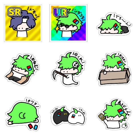 【わくだんぼーる】トレイディングステッカー≪単品≫（全9種ランダム）