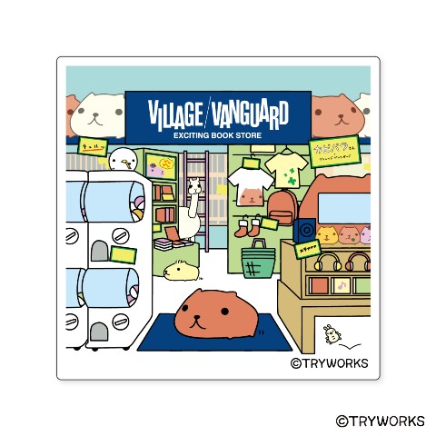 【カピバラさん】ステッカー 入店