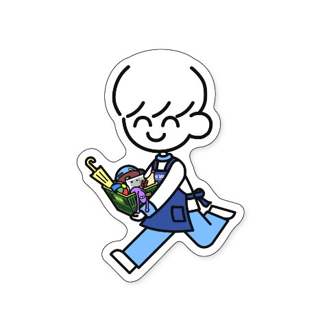 【ぼくわたチャンネル】ステッカー ぼくくん