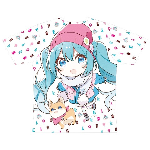 初音ミク】初音ミク×AOZORAGEAR フルグラフィックTシャツ（SD頭身ver.） / vvstore