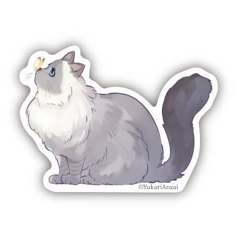 【安齋由香里】ステッカー 猫
