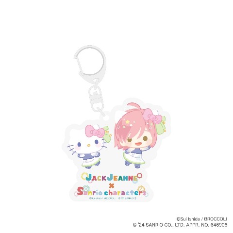 【ジャックジャンヌ×サンリオキャラクターズ】アクリルキーホルダー 立花希佐×ハローキティ