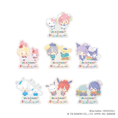 【ジャックジャンヌ×サンリオキャラクターズ】トレーディングステッカー<<単品>>（全7種ランダム）