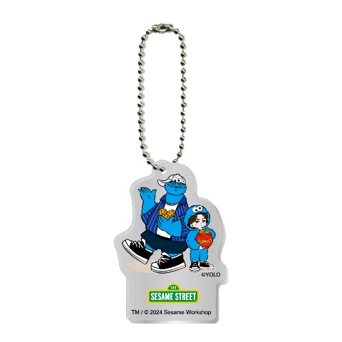 【與 真司郎 meets クッキーモンスター】アクリルキーホルダー 背中合わせ