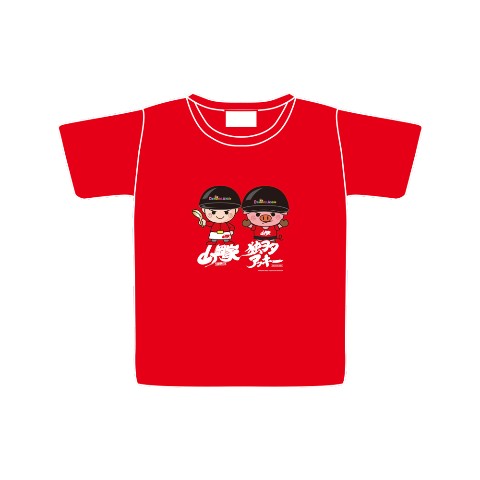 独ヲタアッキー×山岡家】Tシャツ RD 独ヲタアッキー帽子ver. ヤマオカマン＆ヤマトンマン（Mサイズ） / vvstore