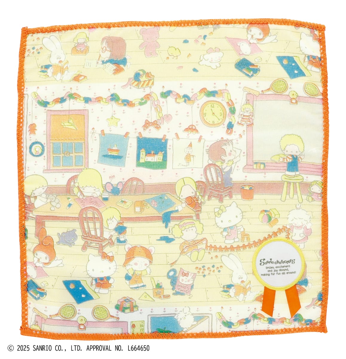 【サンリオキャラクターズ】ラッピングオレンジ ミニタオル