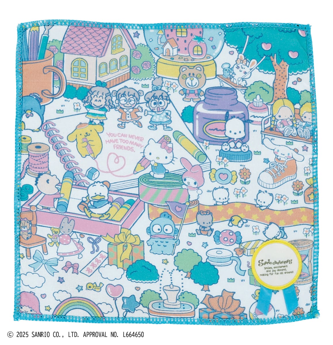 【サンリオキャラクターズ】ラッピンググリーン ミニタオル