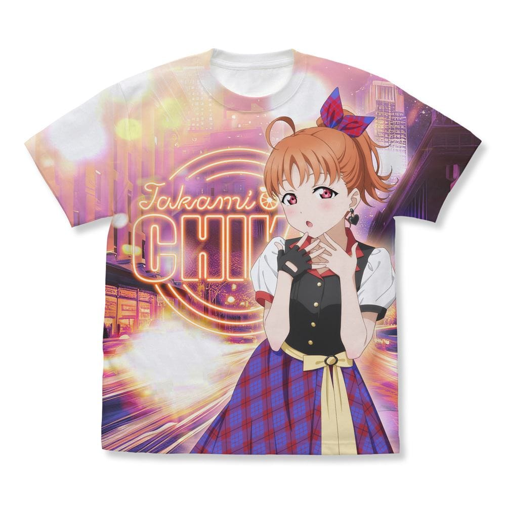 ラブライブ！サンシャイン!!】描き下ろし 高海千歌 フルグラフィックTシャツ ソロコンサートver./WHITE-XL / vvstore