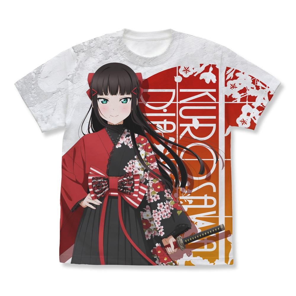 ラブライブ！サンシャイン!!】描き下ろし 黒澤ダイヤ フルグラフィックTシャツ ソロコンサートver./WHITE-L / vvstore