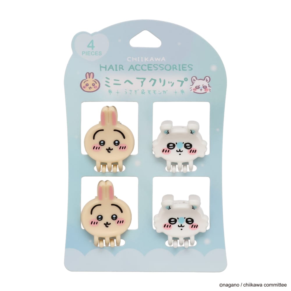 【ちいかわ】 ミニヘアクリップ ＜うさぎ＆モモンガ＞