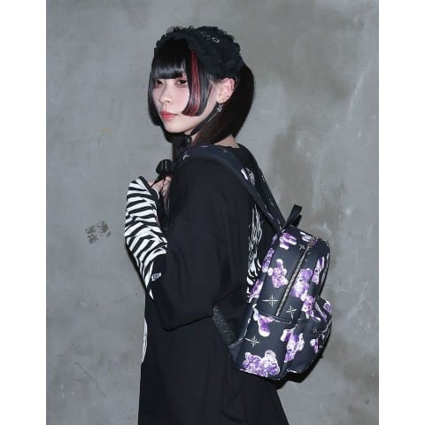 【TRAVAS TOKYO】PU Back Packe【Black×Purple】