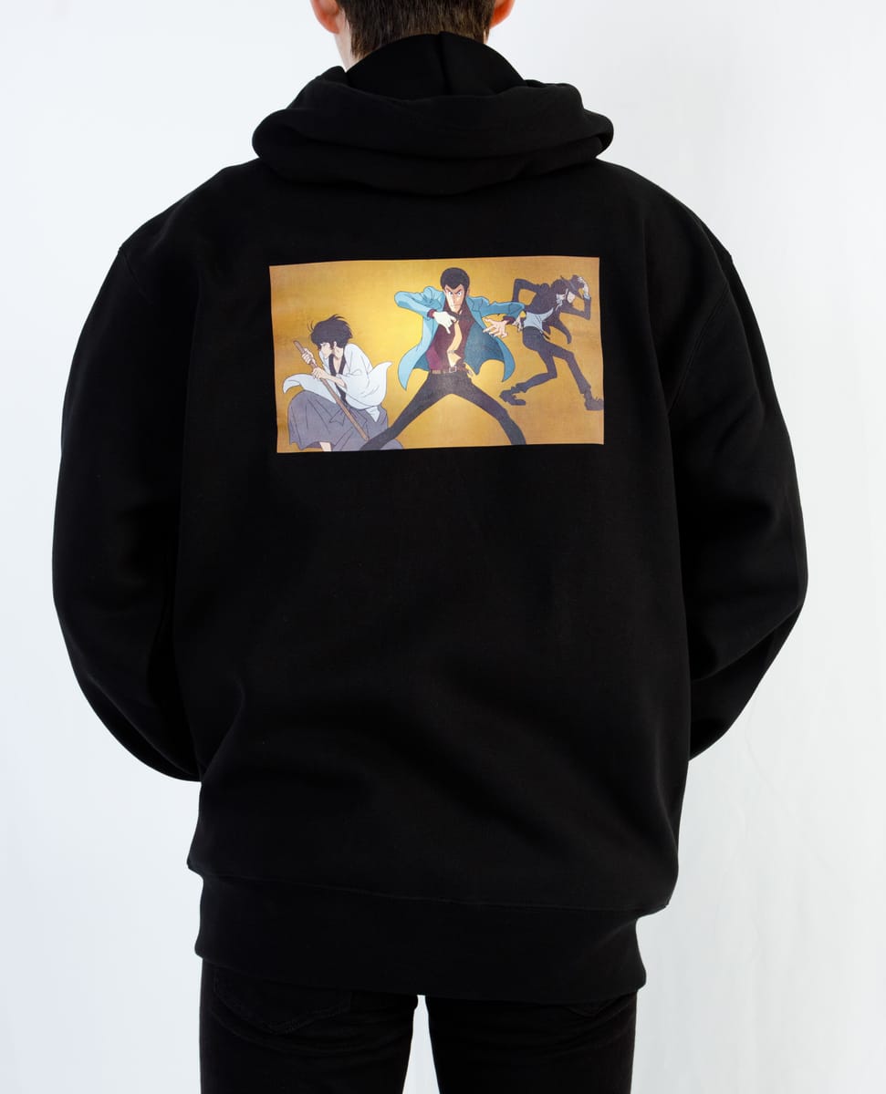 【ルパン三世】　パート６ルパン一味2　スウェットフルジップPK　ブラック／ＸＬ