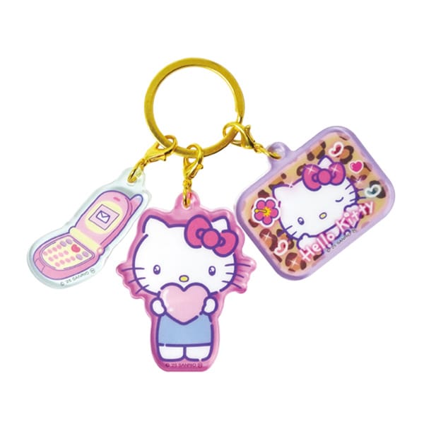 【サンリオキャラクターズ】サンリオ（胸キュン）３連アクリルキーホルダーハローキティ