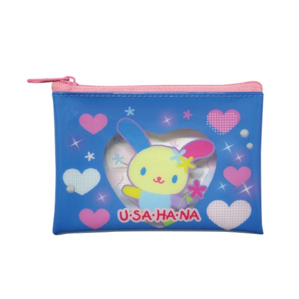 【サンリオキャラクターズ】サンリオ（胸キュン）クリアフラットポーチＳウサハナ