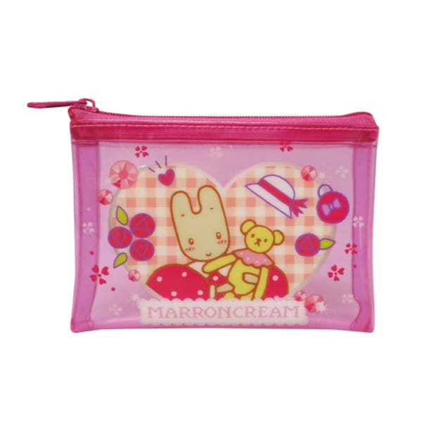 【サンリオキャラクターズ】サンリオ（胸キュン）クリアフラットポーチＳマロンクリーム