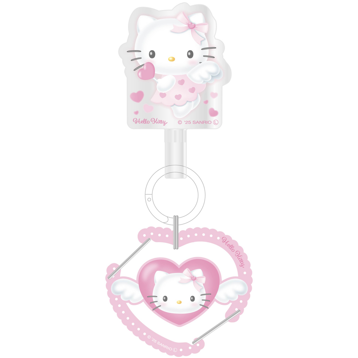 【サンリオキャラクターズ】マルチリングプラスクリアカラビナ付き　キティ