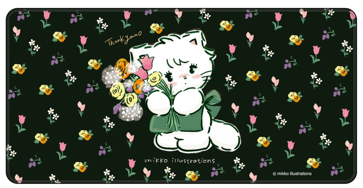 【mikko】ｉｌｌｕｓｔｒａｔｉｏｎｓ　デスクマット　ブラック