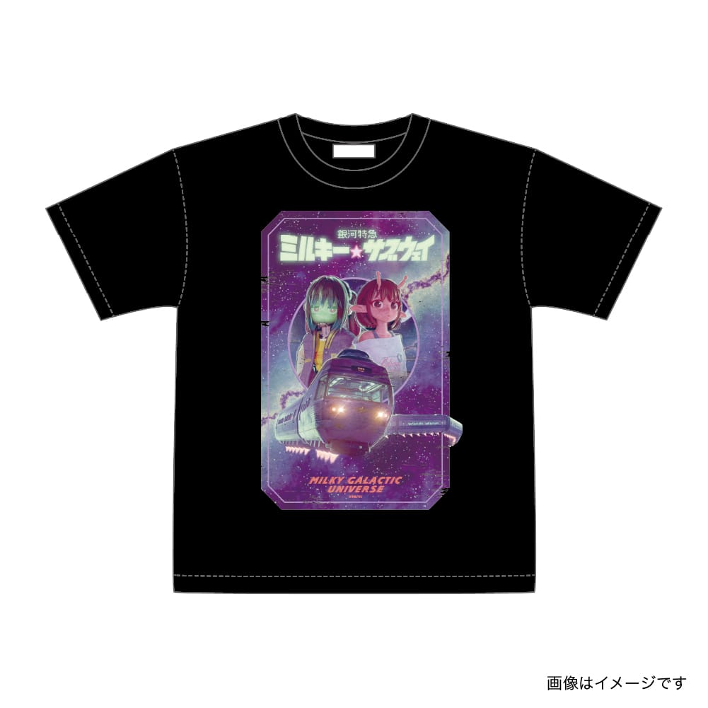 【銀河特急 ミルキー☆サブウェイ】TシャツBK M