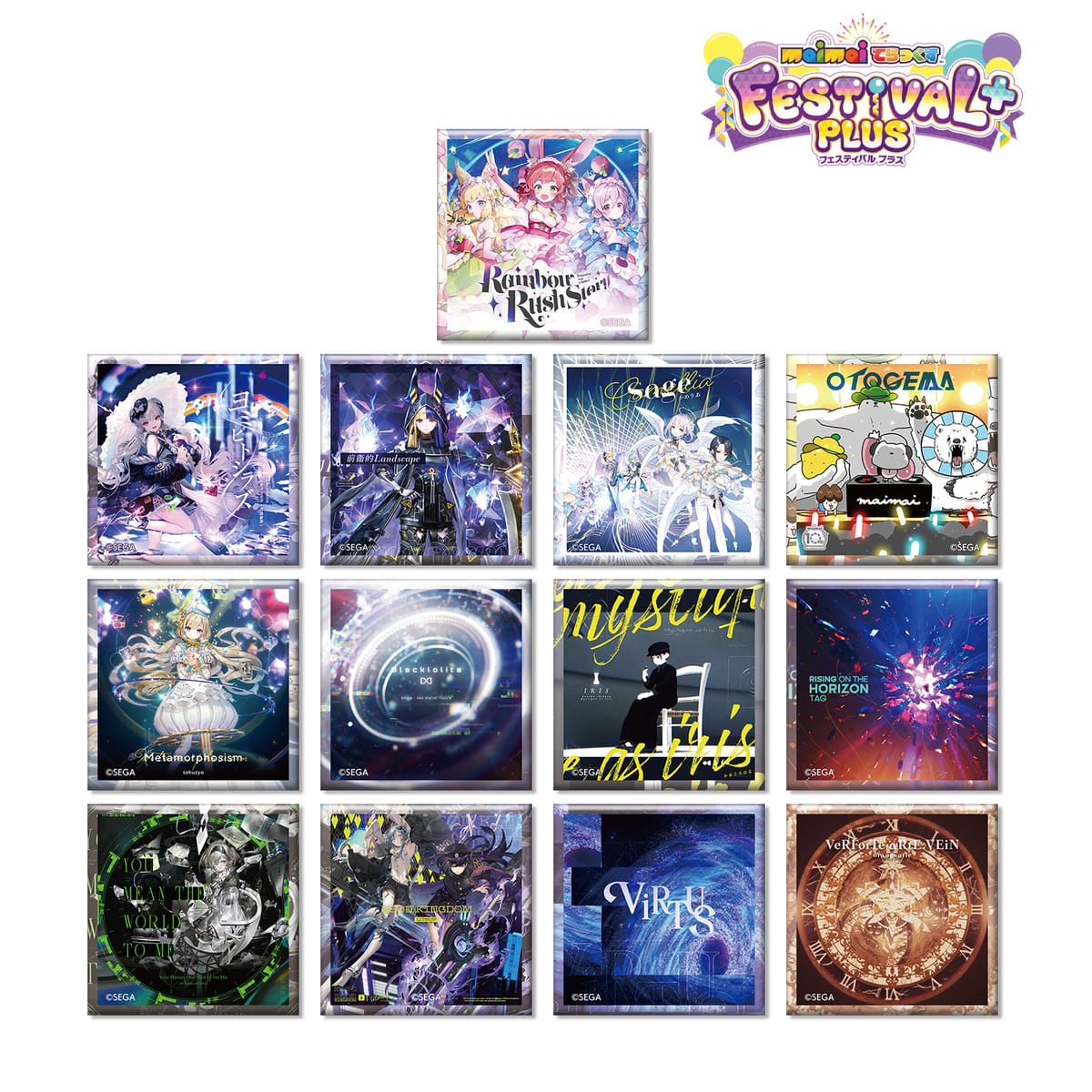 maimai でらっくす　スクエア缶バッジ maimai でらっくす】トレーディング maimai でらっくす スクエア缶