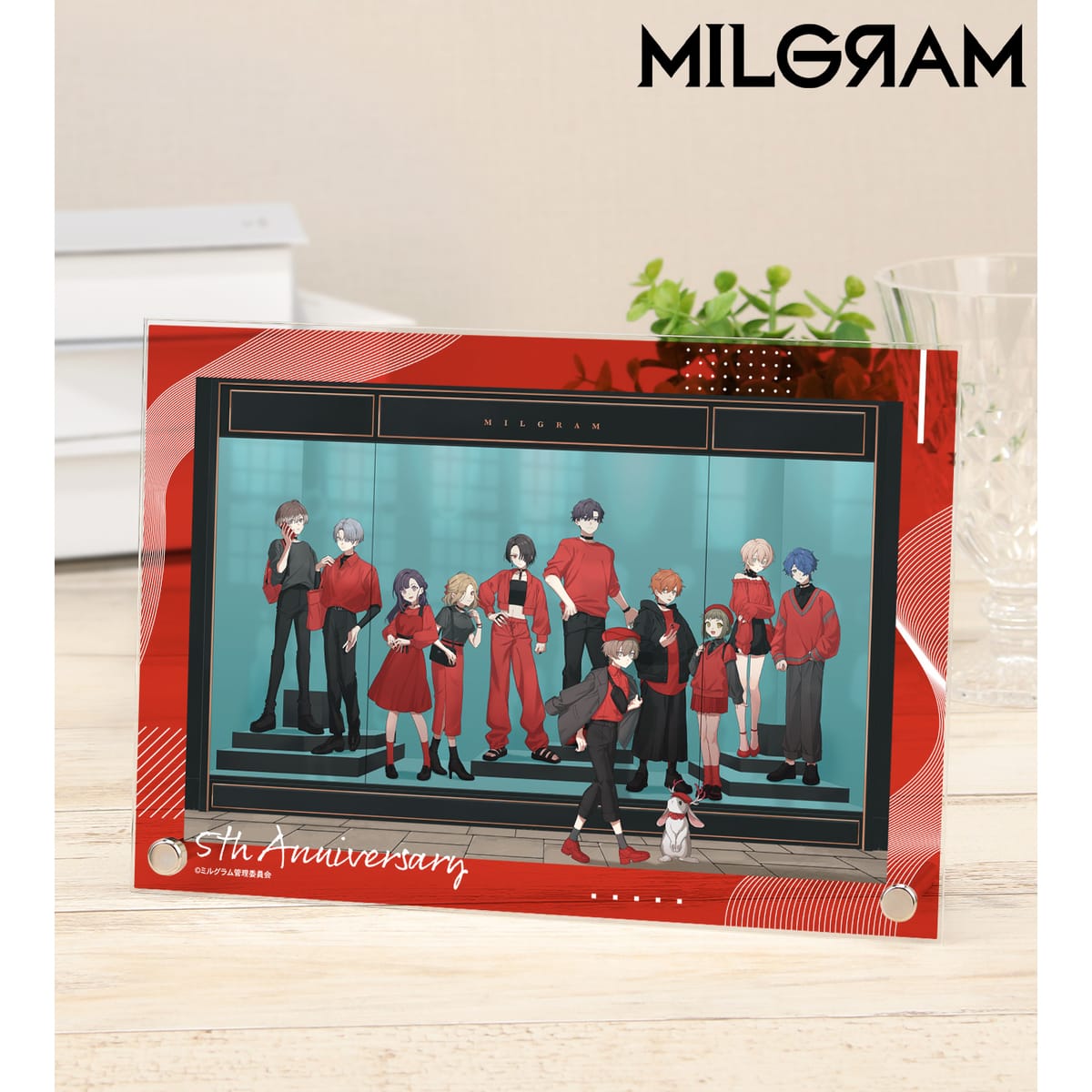 【MILGRAM -ミルグラム-】描き下ろし 5th Anniversary ver. A5アクリルパネル