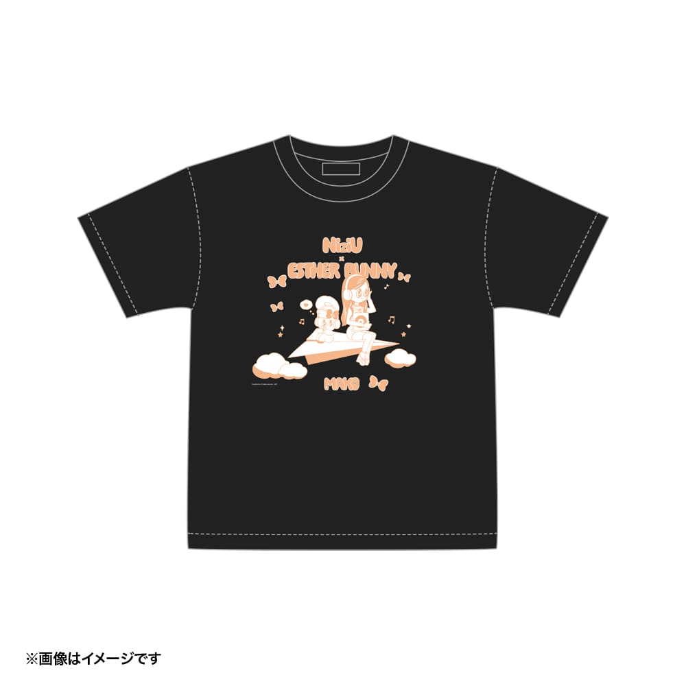 【NiziU×エスターバニー】Tシャツ ブラック (MAKO・エスターバニー) XLサイズ