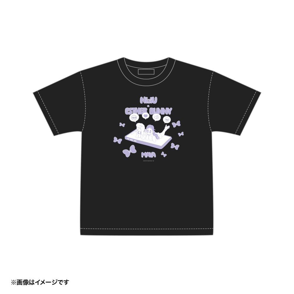【NiziU×エスターバニー】Tシャツ ブラック (MAYA・エスターバニー) Mサイズ