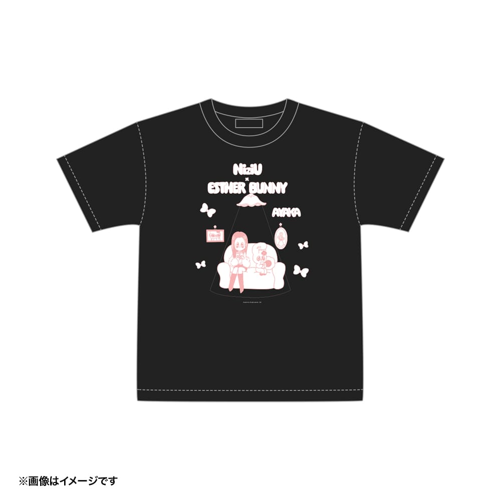 【NiziU×エスターバニー】Tシャツ ブラック (AYAKA・エスターバニー) XLサイズ