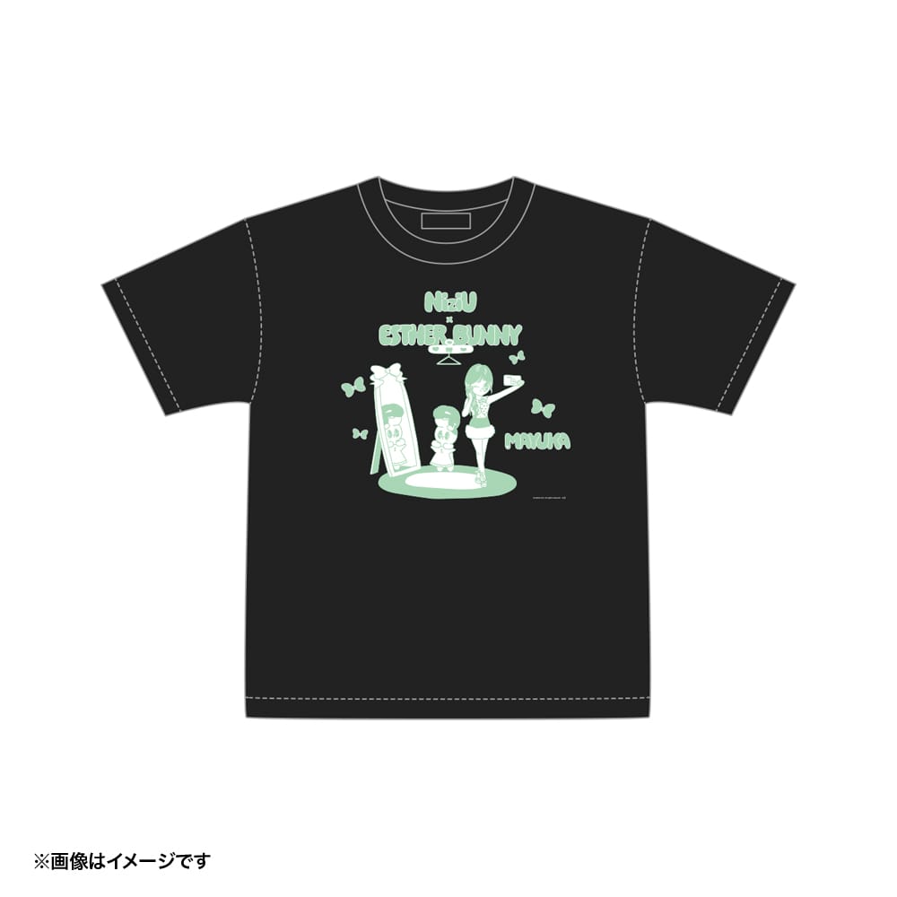 【NiziU×エスターバニー】Tシャツ ブラック (MAYUKA・エスターバニー) Lサイズ
