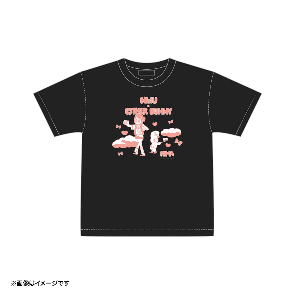 【NiziU×エスターバニー】Tシャツ ブラック (RIMA・エスターバニー) Mサイズ
