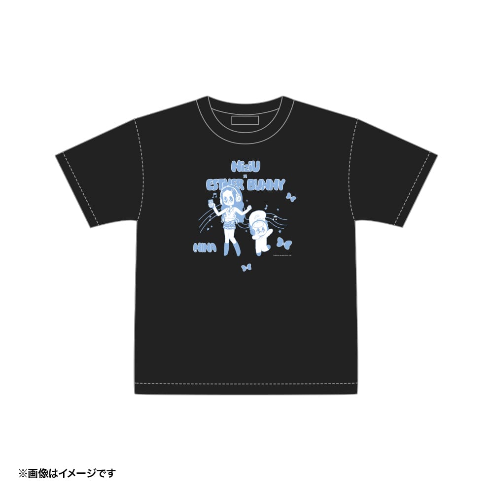 【NiziU×エスターバニー】Tシャツ ブラック (NINA・エスターバニー) XLサイズ