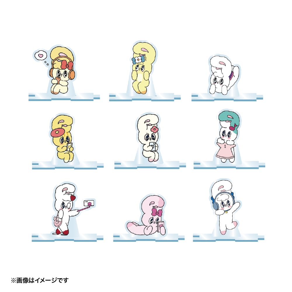 【NiziU×エスターバニー】繋がるミニキャラクタースタンド セット (エスターバニー) ≪セット≫ (全9種)