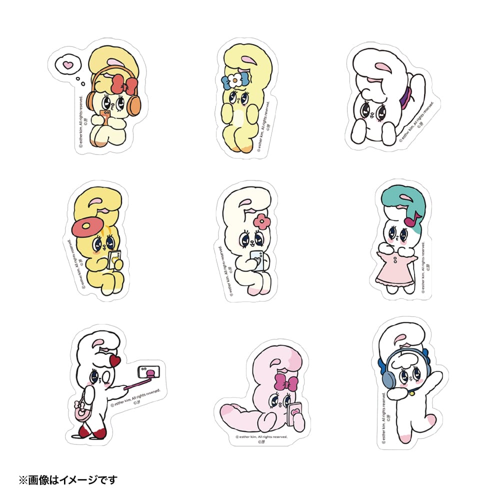 【NiziU×エスターバニー】ステッカー トレーディング (エスターバニー) ≪単品≫ (全9種ランダム)