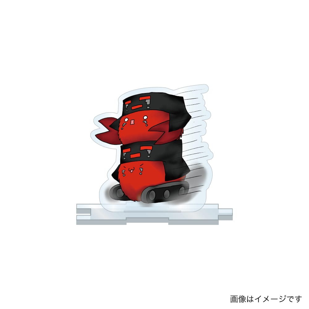 【レウクラウド】繋がるミニキャラクタースタンド　カニタンク毛玉