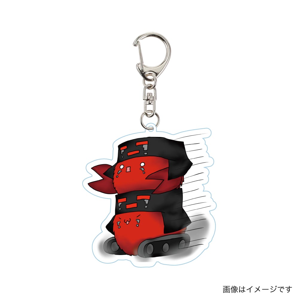 【レウクラウド】アクリルキーホルダー　カニタンク毛玉