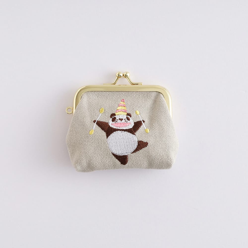【パンダコパンダ】刺繍ミニがま口（サーカス）
