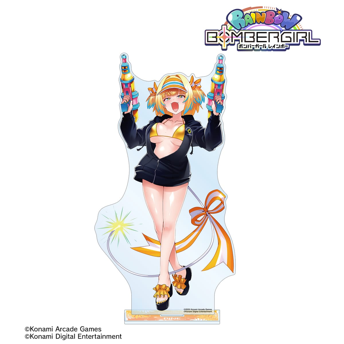 【ボンバーガール レインボー】描き下ろし パイン 水着ver. 特大アクリルスタンド