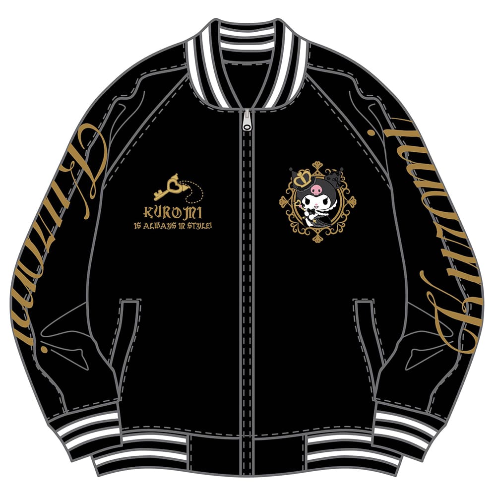 【サンリオキャラクターズ】クロミ＆マイメロ リバーシブルスカジャン ブラック(LLサイズ)