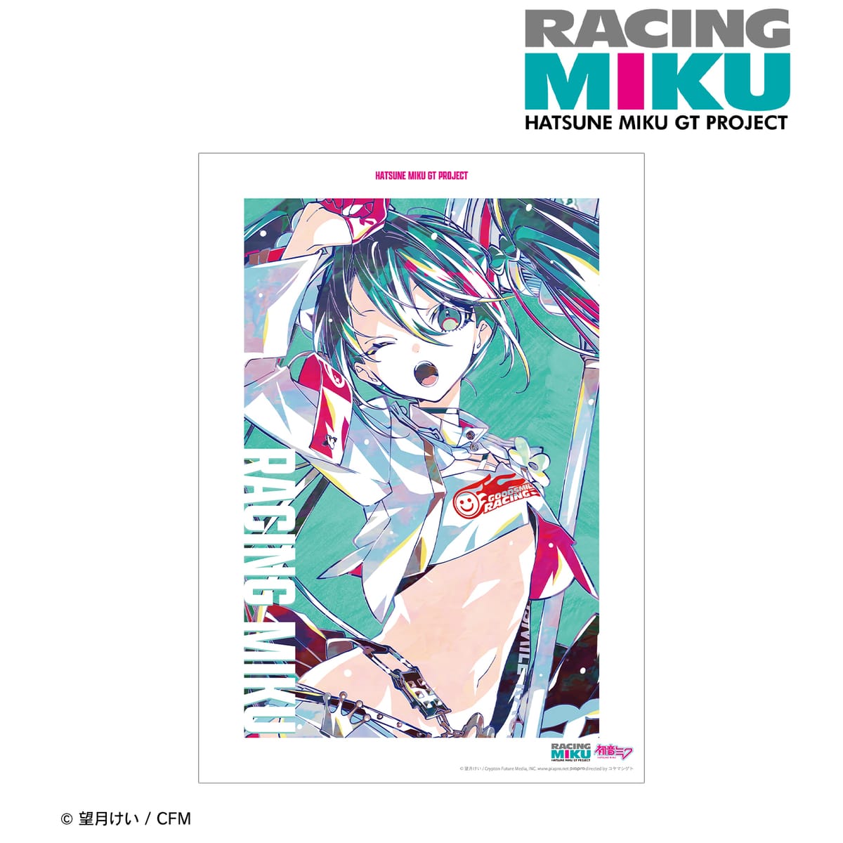 【初音ミク GTプロジェクト】レーシングミク 2025Ver. Ani-Art A3マット加工ポスター ver.D