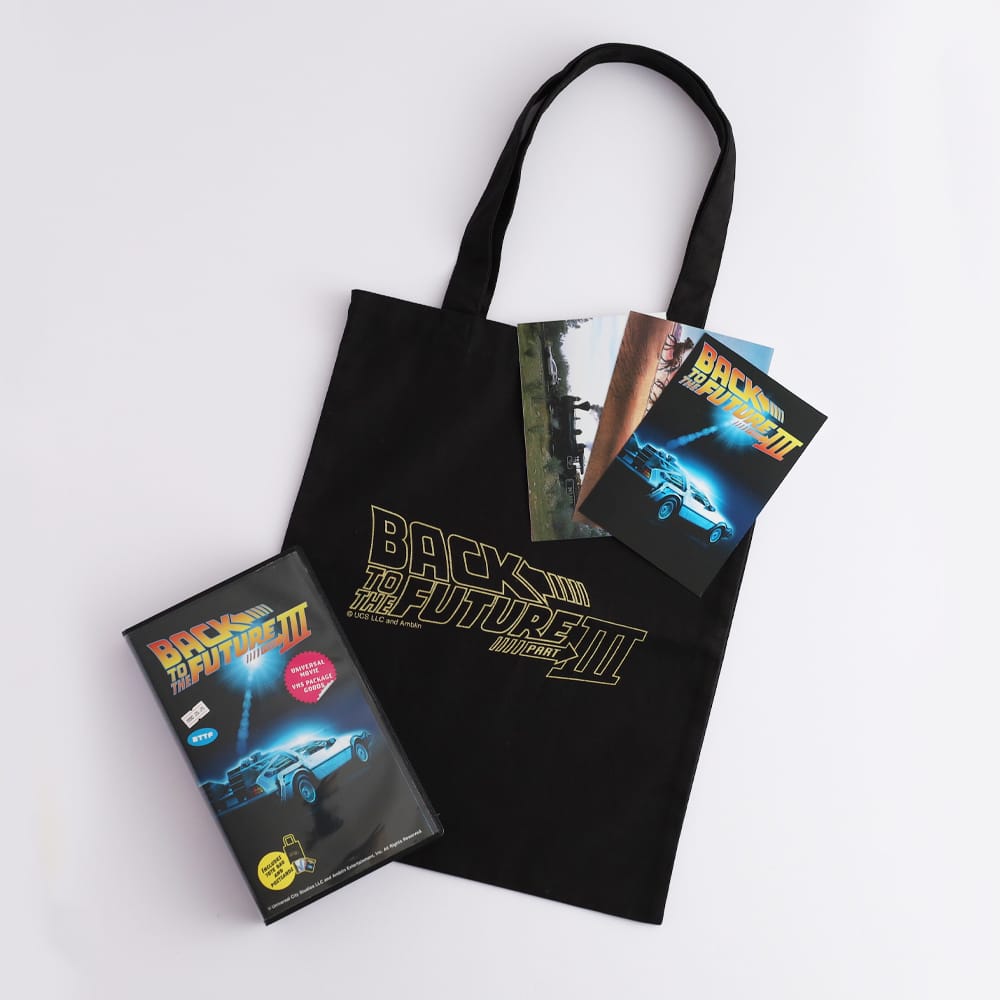 【バック・トゥ・ザ・フューチャー】トートバッグ ポストカードセット VHSver. Back to the Future Part3