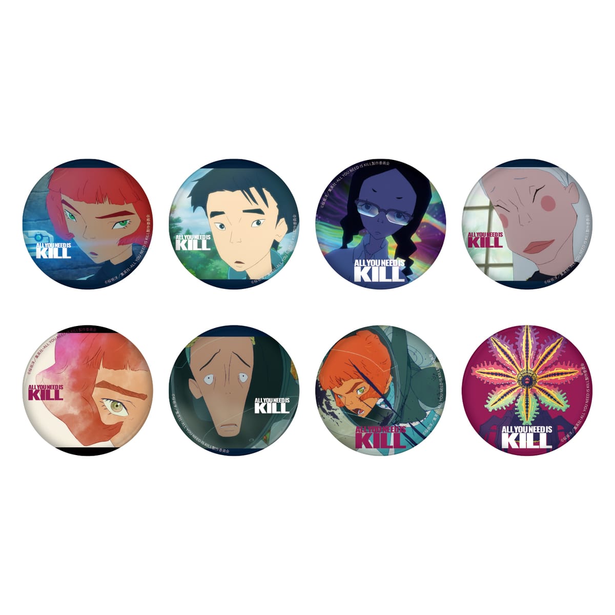 【ALL YOU NEED IS KILL】　キャラ缶バッジ≪セット≫全８種