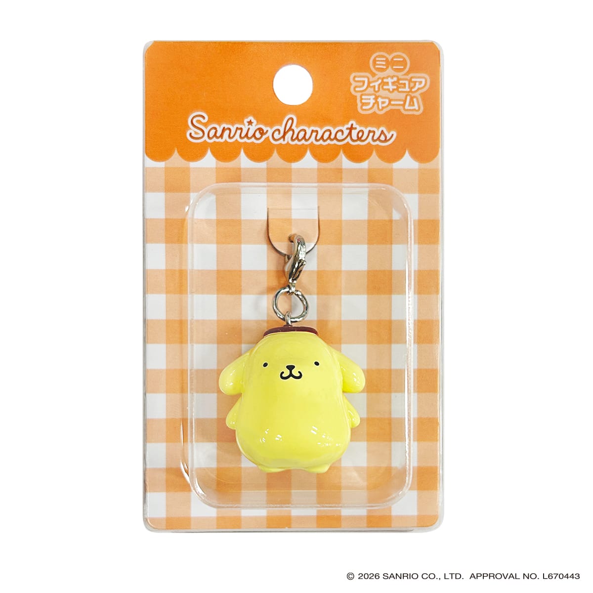 【サンリオキャラクターズ】　ミニフィギュアチャーム　ポムポムプリン
