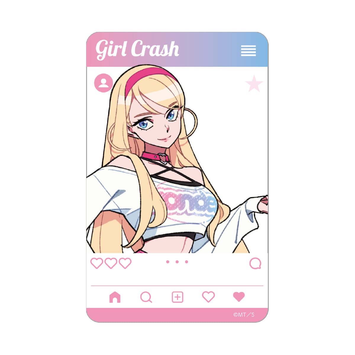 【ガールクラッシュ】 SNS風クリアカード 天花