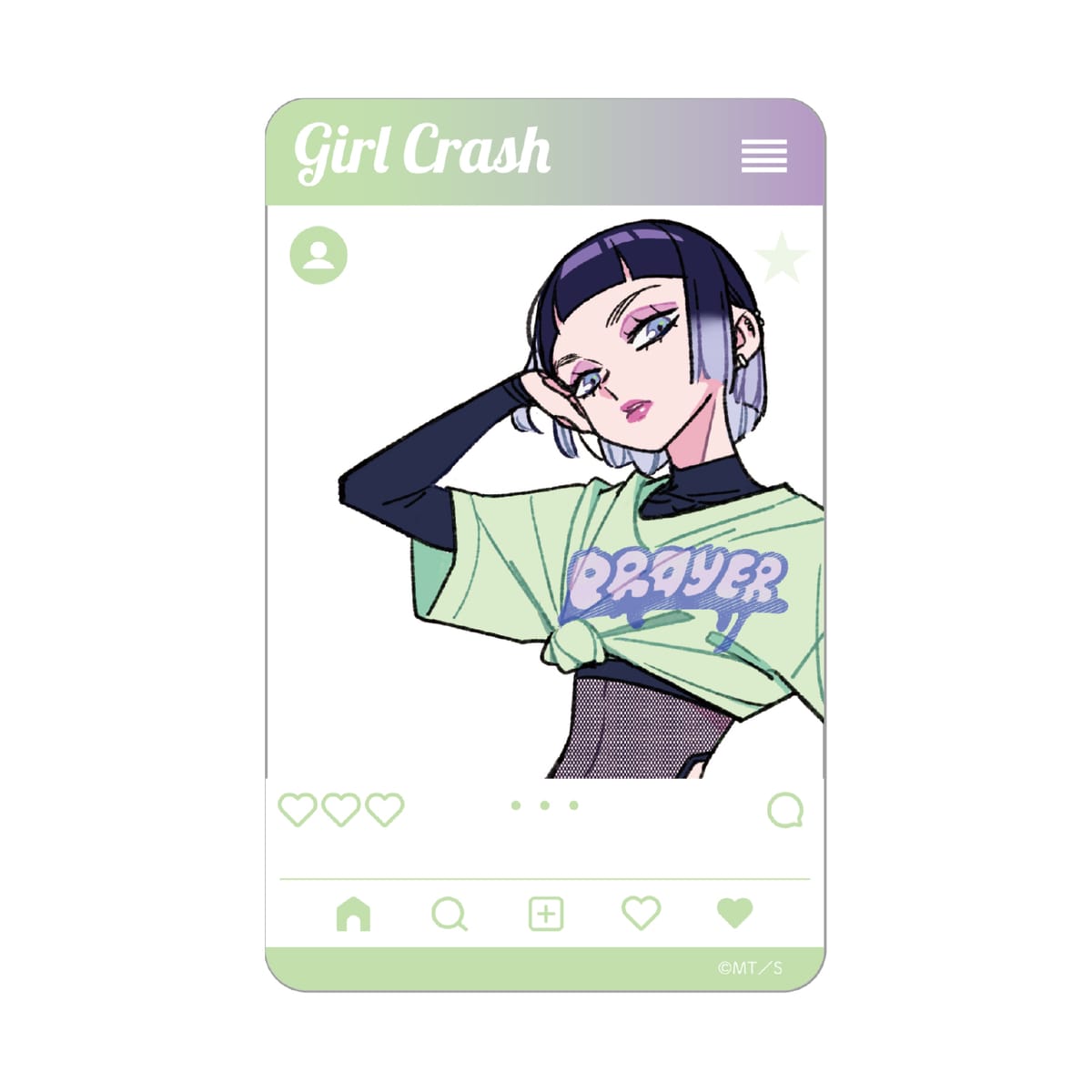 【ガールクラッシュ】 SNS風クリアカード　ジウ