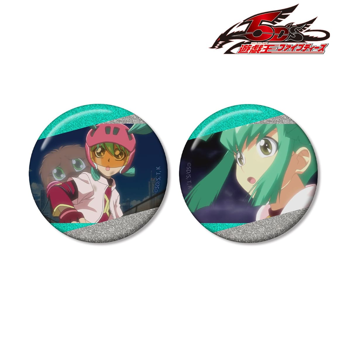 【遊☆戯☆王５D's】龍可 場面写グリッター缶バッジ2個セット