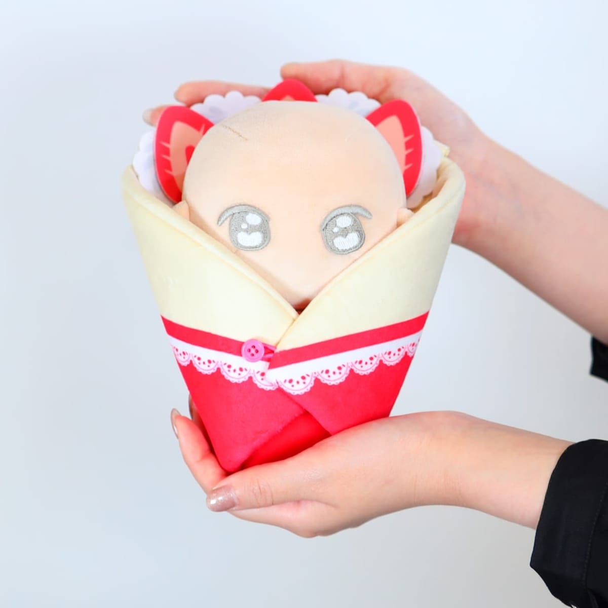 ぬいのおくるみ　ぬいくるみん　ＢＩＧ　クレープ（いちご）
