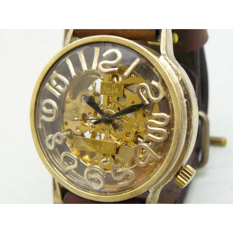 【手作り腕時計】BHW060 手巻BrassJUMBO 【完全受注生産】