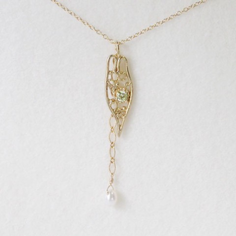 【eqouco】ミドリムシ　ゴールドデコレネックレスGP